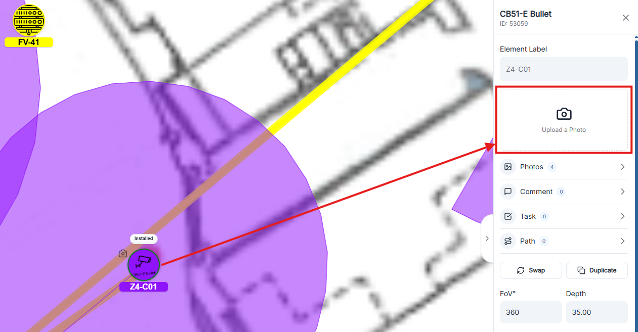 Upload photo flow for linked element